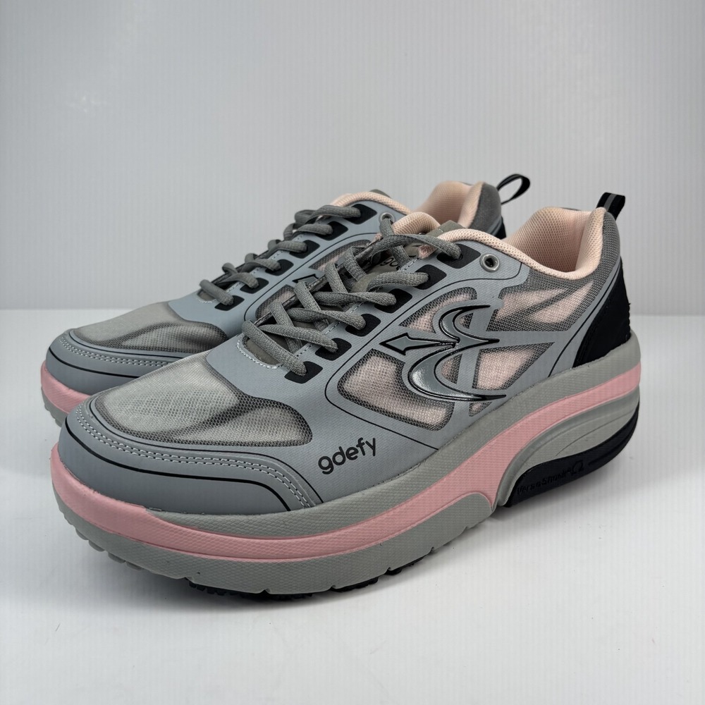 Gravity Defyer Ion Women's US‎ 10.5 Gray/Pink Athletic Walking Shoes Comfort